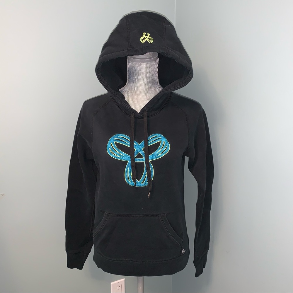 TNA Black pullover Hoodie Womens size small Aritzia long sleeve sweater